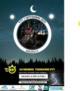 Affiche 24 heures VTT de Touraine du 06 au 07/09
