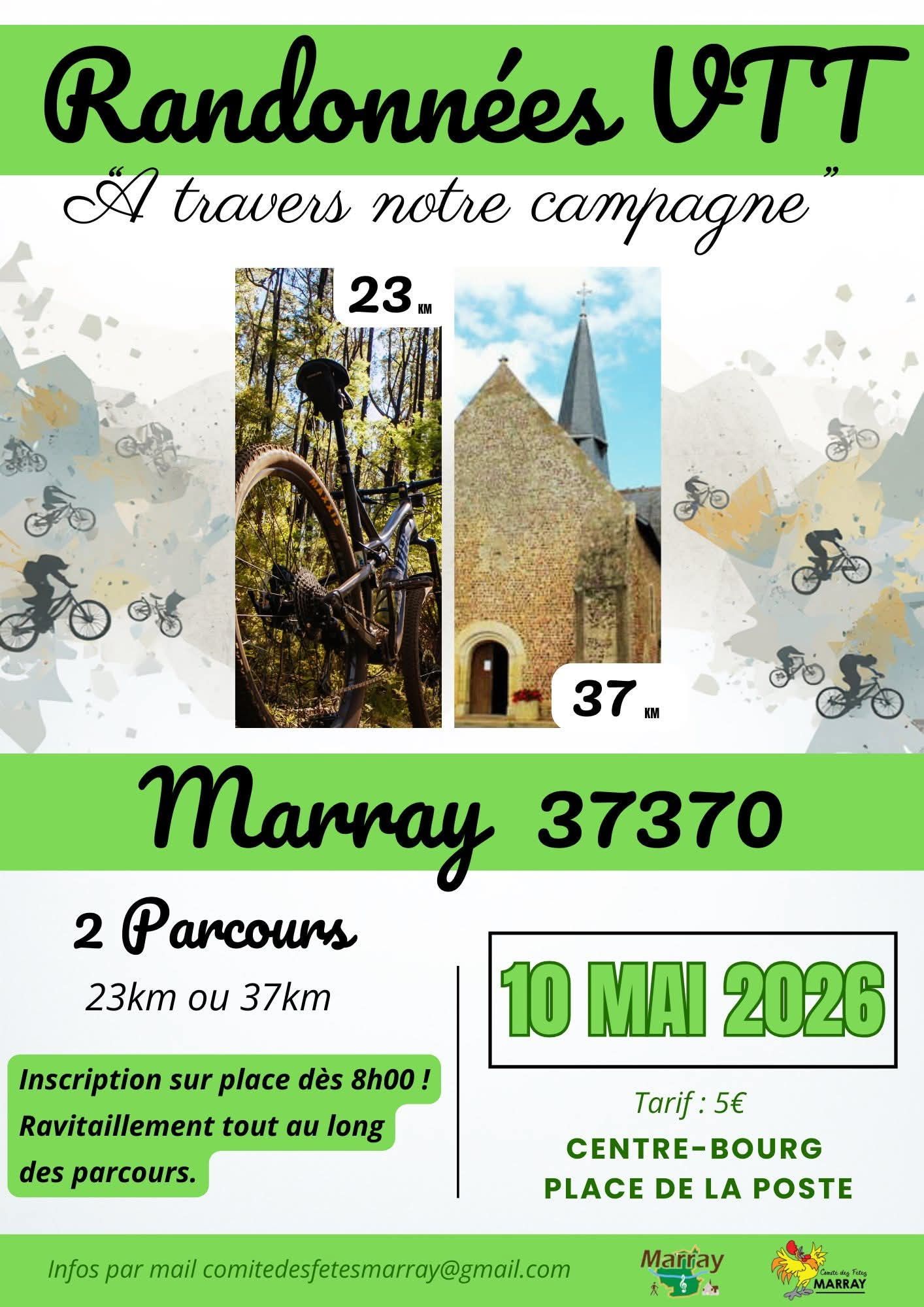 Affiche Randonnés VTT Marray 37370